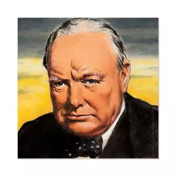Buy Timym UK Prime Minister Winston Churchill Painting Wall Art Canvas Print • 22.99£