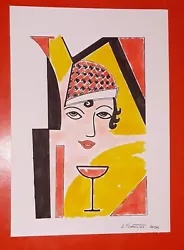 Buy Vintage French Girl Modernism Art Déco Painting (A4) • 10£