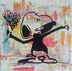 Buy PyB Signed SNOOPY Anarchy Banksy Painting Pop Street Art Graffiti French Painting • 108.11£