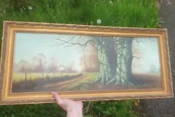 Buy 99p Start Christopher Osborne Large Signed Oil On Canvas Trees Landscape Framed • 0.99£
