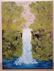 Buy Oil Painting 30x40 Cm, Gigantic Waterfall By Type Bob Ross • 72.07£