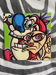 Buy Ren And Stimpy - Hand Painted Canvas Panel • 20£