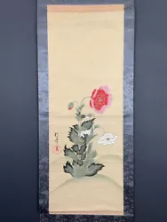 Buy Nw5807 Hanging Scroll  Poppy Flowers  By Sakai Hoitsu (Late Edo Era) • 125.37£