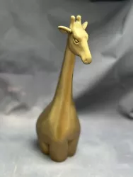 Buy Vintage Satin Brass Giraffe Giraffes Statue Art Figurine Figure Shelf Sitter • 34.30£