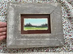 Buy Original Watercolor Picture Frame Vintage Antique Landscape Cottagecore Country House • 8.59£