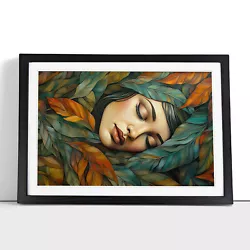 Buy Leaf Art Deco No.3 Framed Wall Art Poster Canvas Print Picture Home Painting • 19.95£