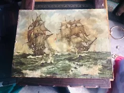 Buy Antique Oil Painting Signed Fredrick ?? Rare Boats One Of  • 90£