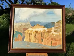Buy 20th Century Expressionist Abstract Landscape Oil Painting • 115£