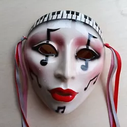 Buy About Face Vintage Ceramic Music Note Mardi Gras Piano Woman Mask Wall Decor • 32.25£