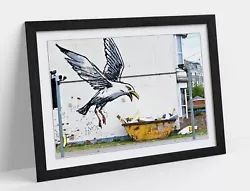 Buy Banksy Spraycation Seagull Graffiti Art Framed Wall Art Poster Print 4 Sizes • 37.99£