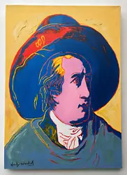 Buy Andy Warhol Acrylic On Canvas (Handmade) Signed And Stamped, Unframed 50x70 Cm • 632.49£