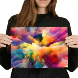 Buy A4 - Watercolour Cloud Explosion Paint Poster 29.7X21cm280gsm #14638 • 4.99£