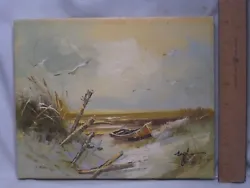 Buy Original Signed Vintage Painting Nautical Seascape Sea Ocean Beach Scene Art • 41.47£