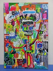 Buy Jean-Michel Basquiat (Handmade)  Painting On Canvas Signed & Stamped 40x60 Cm • 513.08£