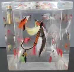 Buy Vintage MCM Lucite Ice Bucket Modernist Sculpture Pop Art Fishing Fly Flies  D8 • 734.10£