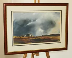 Buy K WOOD (20th Century) Watercolour Painting Farmhouse On An Atmospheric Moorland • 165£