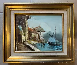 Buy Fishing Ships Boats Sailing Marine Seaside Oil Painting Signed And Framed • 50£