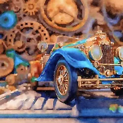 Buy Original Mario Mendoza Watercolour Vintage Classic Rolls Roys Mechanics Car New • 125£