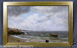 Buy American 19th Century Oil Painting Of Sea Shore By Maurits Frederik H. De Haas • 15,749.89£