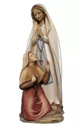 Buy Our Lady Of Lourdes With Bernadette Statue Woodcarving - Made IN Italy • 11,737.64£