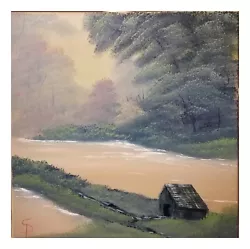 Buy Oil Painting 40x40 Cm, Life By The Forest River By Art Bob Ross • 89.93£