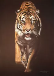 Buy Tiger - Original Large Pastel Painting Wall Decor Portrait ART SIGNED Large! • 550£