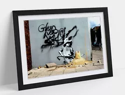 Buy Banksy Spraycation Sandcastle Graffiti Art Framed Wall Art Poster Print 4 Sizes • 9.99£