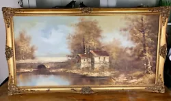 Buy Large Original Antique Oil Painting Signed G. Wood • 145£