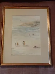 Buy Original Ken Woodruff Watercolour Painting  End Of The Season  Beach Scene • 15£