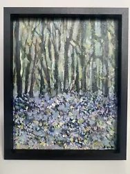 Buy Original Oil Painting  Bluebell Woods Oil On Canvas Board Framed 8 X 10 Inches • 29.99£