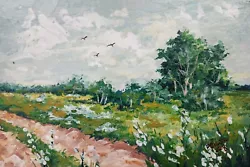 Buy Flowers Landscape Painting Impressionism Original Art Signed Wildflowers • 52.09£