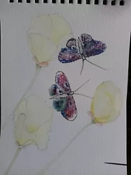 Buy Original Butterfly & Flower Painting • 6£