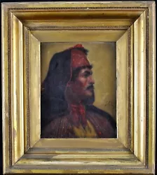 Buy 1901 Orientalist Oil Canvas Portrait Of North African Arab Man Antique Painting • 0.99£