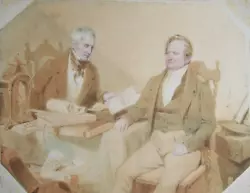 Buy Large 19thC Victorian Watercolour, Meeting Of Possibly Thomas Daniel Of Bristol • 29.99£