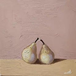 Buy Pears Oil Painting Vivek Mandalia Original Impressionism Collectible 12x12 Ooak • 0.99£