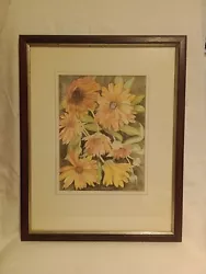 Buy Large Mounted Framed And Glazed Watercolour Of Marigolds By Norfolk Artist... • 19.95£