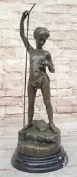 Buy Decorative Fishing Boy Statue - A.Bofill`s Large Bronze Sculpture Sale • 220.18£