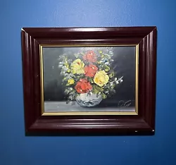Buy Vintage Signed Floral Still Life Oil Painting • 40£
