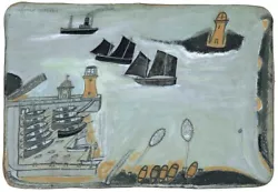 Buy Three Ships And A Lighthouse : Alfred Wallis : 1938 : Art Print Primitivism • 64.36£