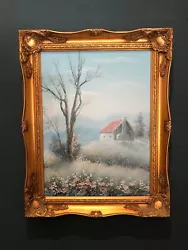 Buy Vintage Countryside Landscape Oil Painting, In An Ornate Gold Gilt Frame, Signed • 19.99£