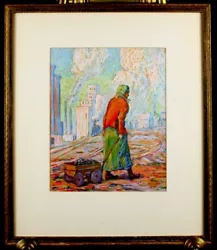 Buy EARLY IMPRESSIONIST PASTEL BY CARL MULLER - SIGNED & DATED 1934 - Very Van Gogh! • 3,779.97£