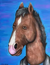 Buy 11x14 Inch Acrylic Painting Of BoJack Horseman, Sold By Artist • 90.96£