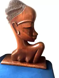 Buy Beautiful Antique Art Deco Cherry Wood Bust Possibly By Karl Hagenauer 35cm Tall • 69£