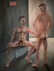 Buy Gay Art Nude Male Figures Original Oil Painting Dan Green • 236.25£