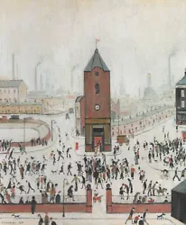 Buy L S Lowry Picture 'town Centre' 1966 Splendid Mounted Art  Print Not Framed • 15£