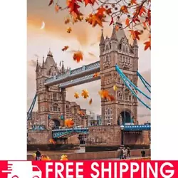 Buy Paint By Numbers Kit DIY Oil Art London Tower Bridge Picture Home Decor 30x40cm • 7.07£