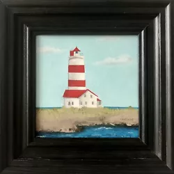 Buy Original Landscape Fine Art Framed Oil Painting Lighthouse 1 By A. N. Konac • 43.82£