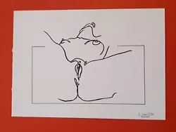 Buy Naked Woman, Contemporary Pop Art Line Black & White Painting (A4) • 6£