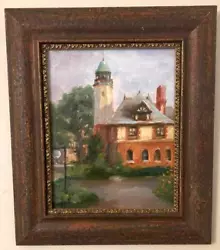 Buy Lake Forest Courthouse Framed Original Oil Painting Landscape Impressionism Rath • 62.02£