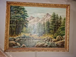 Buy 1967 Vintage Oil On Canvas Framed Landscape Painting Signed B Collins Mountains • 199.99£